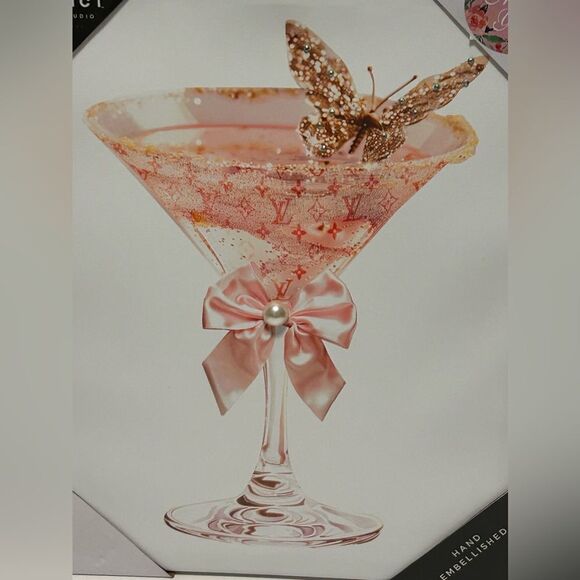 Gucci Martini Glass Home decor Wall Art NWT - Picture 2 of 7